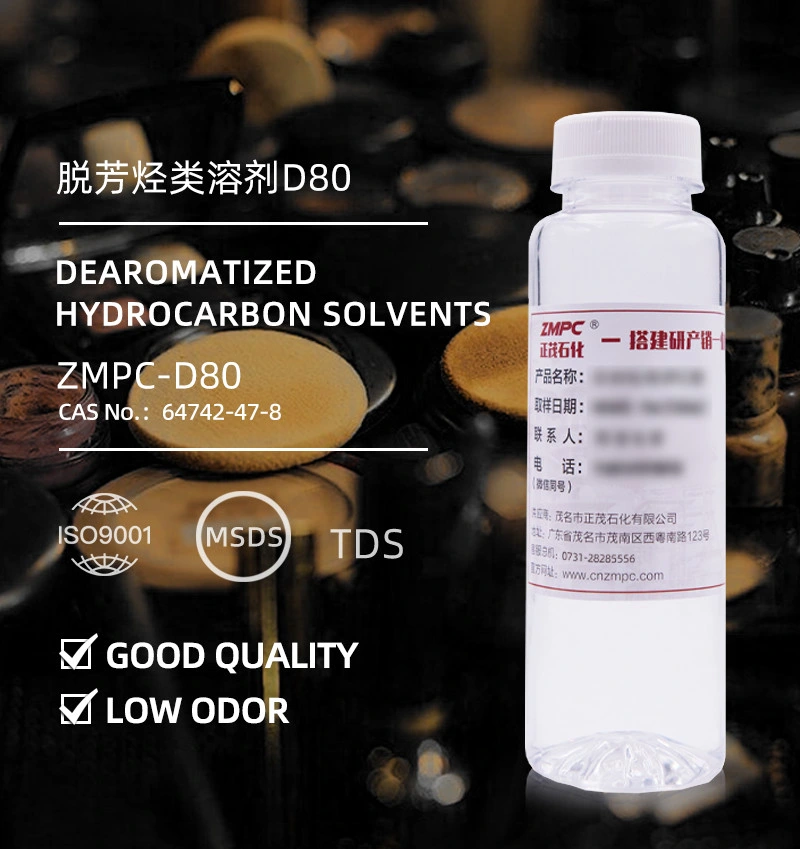 Dearomatized Hydrocarbon Solvents D80 for Industrial Applications