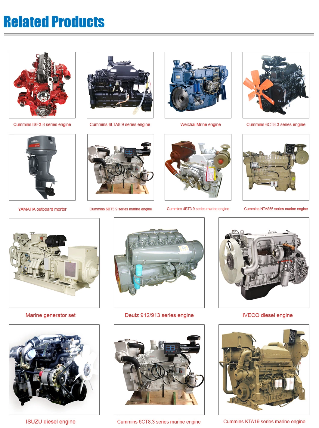 Hot Sale Brand New Sdec 350HP G128 Series Diesel Engine for Marine Use